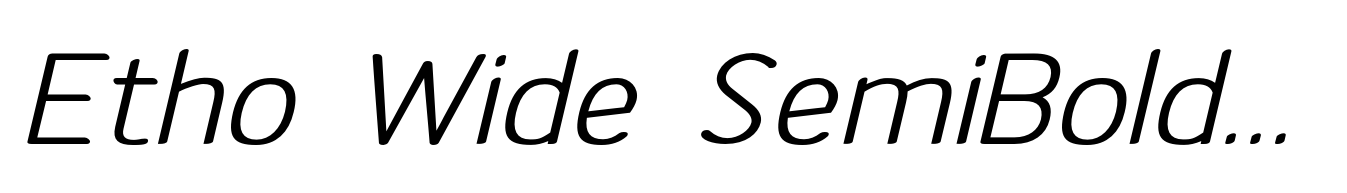 Etho Wide SemiBold Italic